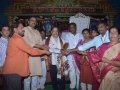 Mrs.Garapati Gopalarao Bhuvaneswari , Tadepalligudem giving 1Lakh rupees check to U.A.R.D.T