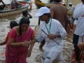 3rd shift volunteers providing assistance at Gowthami ghat