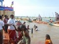 Peetham volunteers providing assistance at Gowthami ghat