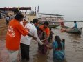 Volunteers providing assistance at Gowthami ghat , Rajahmundry on 19th Jul 2015, 6th day of Godavari Pushkaralu