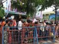 Devotees queued outside Rajahmundry Ashram on 20th Jul 2015, 7th day of Godavari Pushkaralu