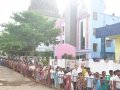 Devotees queued outside Rajahmundry Ashram on 20th Jul 2015, 7th day of Godavari Pushkaralu