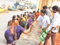 Volunteers at Gowthami ghat, Rajahmundry on  21 Jul 2015, 8th day of Godavari Pushkaralu
