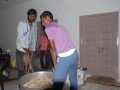 Food preparations at Rajahmundry Ashram for volunteers and members on 21 Jul 2015, 8th day of Godavari Pushkaralu