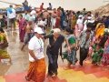 Volunteers assisting elderly at Subbayamma ghat, Rajahmundry on  23 Jul 2015, 10th day of Godavari Pushkaralu