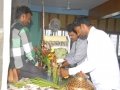 Volunteers helping with decoration in preparation of 12th day of Godavari Pushkaralu at Rajahmundry Ashram on 24 Jul 2015,