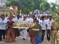 Sathguru Dr.Umar Alisha walking from Gowthami ghat to VIP ghat ( Saraswathi ghat) , Rajahmundry on 25th day of Godavari Pushkaralu for special prayer