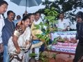 Guests planting at the  event of Kavisekhara  Dr.Umar Alisha  Statue unveiling at Boats Club, Kakinada