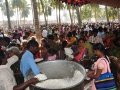 Serving food to attended disciples - New Year Sabha 2016