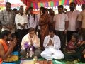 Sathguru Dr.Umar Alisha and sri Yanamala Krishnudu in Sanku sthapana  pooja for Vakadaripeta ashram in Karthika Masam Tour - Vakadaripeta, East Godavari, AP