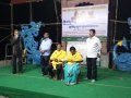 Saraswathi Peetham sponsors have felicitated Sri Viswa Viznana Vidhya Aadhyatmkia Peetham members Sri Peruri Surubabu and Smt.Peruri Komali