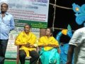 Saraswathi Peetham sponsors have felicitated Sri Viswa Viznana Vidhya Aadhyatmkia Peetham members Sri Peruri Surubabu and Smt.Peruri Komali