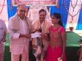Cheques distribution to blind children at Sathguru Dr.Umar Alisha in  16th Anniversary Sabha at Bheemili Ashram